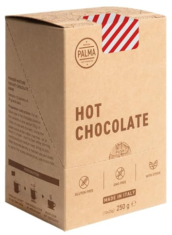 PALMA Italian Hot Chocolate Sachets - Selection Box With 10 Different Flavors | 250g (10 Servings)