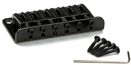 6 String Guitar Fixed Hardtail Bridge Top Load Tailpiece With Screws & Wrench For Electric Guitar Part Accessory
