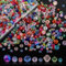 JIASI&JIESY 600 Pièces Perles en Verre, 4/6/8mm, Rondes et Facettées, Craquelé et Transparent, pour Artisanat