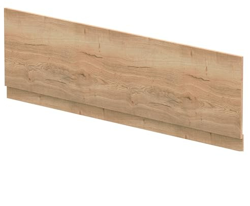 Balterley Wooden Front Bath Panel Covering with Plinth, 1800mm Bath Panel, Straight Front Bathroom Panels for Bathtub, Water Resistant Side Panels for Bathroom Baths and Soaking Tubs (Autumn Oak)
