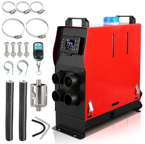 Vigevee Diesel Standheizung 8 kW,Standheizung Diesel 12V,Luftheizung Air Diesel mit Schalldämpfer,Luft Dieselheizung Fernbedienung,autoheizung,Diesel air Heater