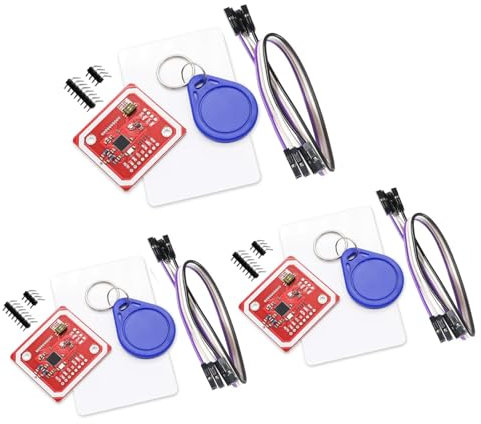 QIQIAZI 3 Stück PN532 NFC NXP RFID-Modul V3 Kit Reader Nahfeldkommunikationsleser-Modul-Kit I2C SPI, mit S50 weißer Karte, kompatibel mit Arduino