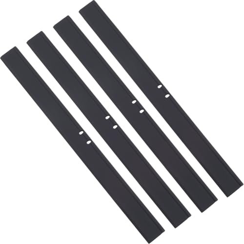 GORGECRAFT 4Pcs Squeegee Replacement Blade Black Silicone Washing Scrubber Head Refill Household Rubber Squeegees Replacements Blades for Home Classroom Office Windows Shower Doors Glass Cleaning