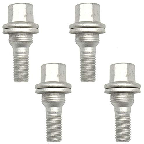 Viti Per Ruote，Bullone Ruota 4x DADI RUOTA BULLONI SEDE PIATTA 17MM Esagonale Adatto for PEUGEOT 206 308 3008 207 CC SW 508 Adatto for Citroen Berlingo C3 C5 2011 2012 2013