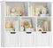 FOREHILL Kinderregal mit Boxen auf Rollen, Kinderzimmer Möbel, Spielzeugregl, Aufbewahrungregal,Bücherregal für Kinder, Kinderschrank, Regal mit 3 Boxen 100x33x89.5cm weiß