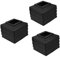 Veemoon 3sets Deck Post Base Cover Pole Fence Galvanize Fly Screens for Doors Stop Rail Posts Deck Post Caps Chain Extender Garden Gate Corridors Post Skirt Plastic Black 4pcs*3