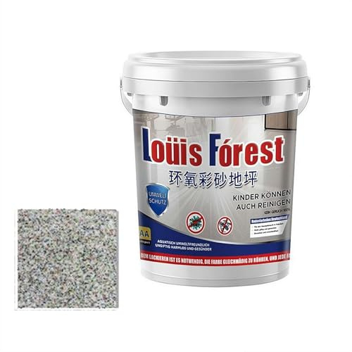 SHUZHENG Louis Forest Epoxid-Bodenfarbe, Hochglanz-Marmoreffekt, wasserfeste Epoxid-Bodenfarbe auf Wasserbasis, wasserfeste Epoxidfarbe auf Wasserbasis, Garagenbodenfarbe, Betonbodenfarbe