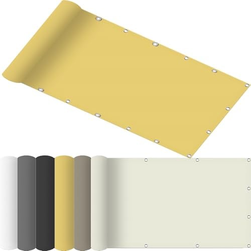 Wave Shade Sails 130 x 400 cm Waterproof Rectangle UV Block Pergola Replacement Cover Tear-Resistant Durable with Free Rope for Backyard Yard Camping, Cream Color