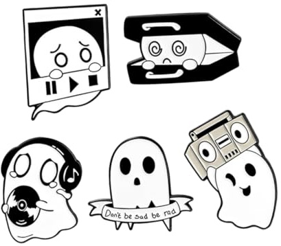 Halloween Geschenkideen Geister Emaille Anstecknadeln 5 Stück Legierung