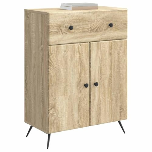 vidaXL Sideboard Sonoma-Eiche 66 x 34,5 x 90 cm Holzwerkstoff, Moderner Sideboard, Esszimmer Buffet mit viel Platz, Elegantes Möbel für Deine Wohnstube