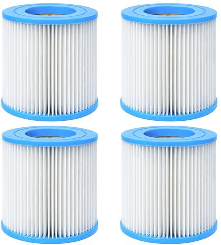 PHONILLICO Cartouche Filtre Piscine Type I/Type 1 [Lot 4] Compatible Best-Way 58093 Flowclear 58381-9 x 7,8 cm