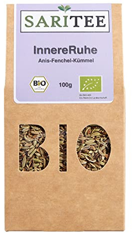 SARITEE Bio InnereRuhe lose I Loser Tee mit aromatischem Bio Fenchel I Anis I Kümmel I aus kontrolliert biologischem Anbau I Detox Tee I Gute Nacht Tee I Magentee I 100 g