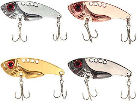 4er Ser Angeln Köder Angelhaken Fisch Tackle Köder mit 8 # Haken