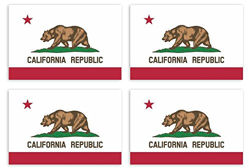 Kiwistar Aufkleber 4,5 x 3 cm Kalifornien Sacramento - Bundesstaat Autoaufkleber USA Flagge Länder Wappen Fahne Sticker Kennzeichen - Auto - Fahrrad - LKW