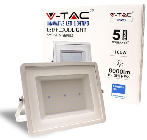 Proiettore Slim 100W, Chip LED Samsung Luce Naturale 4000K