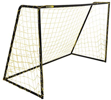 Kickmaster Premier HD Heavy Duty 8ft Football Soccer Goal | Powder Coated Rust-Resistant Steel Frame | High Density 5 ply Netting | Ideal for Outdoor Play and Soccer Training Skill Development