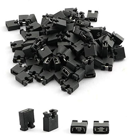 RuiLing 200-Pack 2.54mm Black Standard Header Pin Jumper Cap for Hard Drive CD DVD Motherboard Arduino DIY Accessories,Short Connection Block Circuit Board Shunts Short Circuit Cap