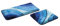 S&S-Shop Badematte Set | Blau | Wave | 2 teilig | rutschfest | WC-Vorleger 50 x 45 cm | Badvorleger 50 x 90 cm | Badteppich | Teppich | Bad | Badezimmer