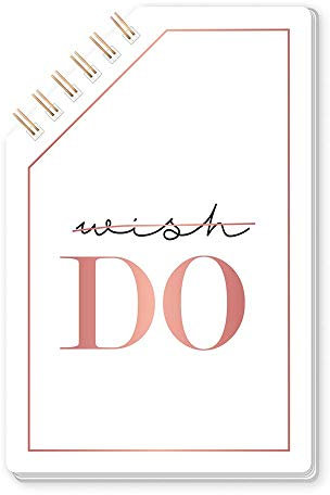 Grafik-Werkstatt Notizblock mit 45° Spirale | 50 Blatt liniert | Kupferschnitt| WISH DO | 9,5 x 14,5 cm