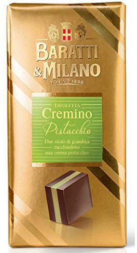 TAVOLETTA CIOCCOLATO CREMINO AL PISTACCHIO DOPPIO STRATO BARATTI & MILANO 75 GR