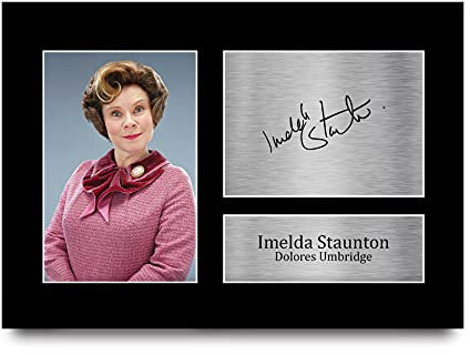 HWC Trading A4 Imelda Staunton Harry Potter Dolores Umbridge Geschenke, gedrucktes Autogramm für Film-Fans