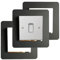 3 Count Acrylic Single Luxury Simple Modern Light Switch Surround Socket Switch Sticker Cover Solid Color - Dark Grey