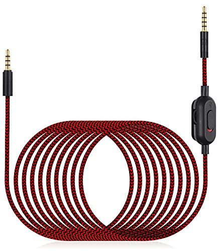 Cavo audio di ricambio per cuffie Logitech Wired G433 / G Pro/G Pro X Gaming, cavo AUX staccabile rosso funziona su PC Xbox One PS4 PS5, 2 m