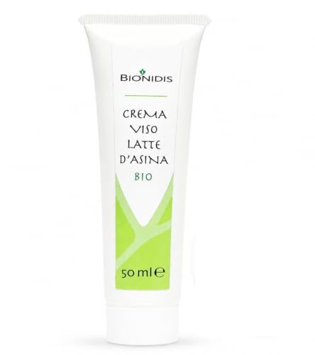 BIONIDIS - Bio-Gesichtscreme mit Eselsmilch, mit Omega-6, Omega-3 und Vitaminen - Woman Anti-Falten-Creme, feuchtigkeitsspendend, pflegend - Bio-Gesichtscreme 50ml mit Arganöl, Mandelöl und Sheabutter