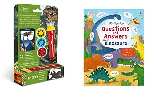 Natural History Museum N5130 Dinosaur Torch & Projector & Lift-the-flap Questions and Answers about Dinosaurs (Lift-the-Flap Questions and Answert): 1 (Questions & Answers)