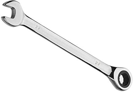 Vokenforu 22mm Ratchet Spanner, Ratcheting Combination Wrench, Hardened Chrome Vanadium Steel Open End Spanner Metric