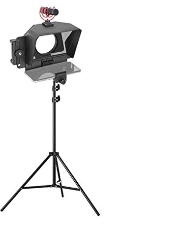 Generic Tragbare Teleprompter verwendet für Video Live Streaming Smartphone Tablet DSLR Kamera Teleprompter Kit Professionelles Tool zum Auffordern der Blogger-Zeilen mit Fernbedienung (Color : G)