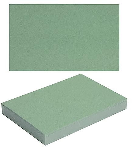 100 Stück Salbeigrüner Karton, blanko, schwere Karten, Lager, 41,7 kg dickes Papier für Einladungen, Grußkarten, Postkarten, 7,6 x 12,7 cm