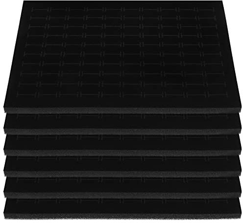 Cabilock 6 Stück Schwarze Schwamm Schmuckeinlagen Für Schmuckkästchen Ideal Für Ringe Ohrringe Und Halsketten Perfekte Präsentation Und Aufbewahrung