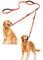 PetBonus Hundeleine Doppelleine für 2 Hunde, Keine Verwicklung Leine für 2 Hunde Groß, Verstellbar Reflektierend Doppelte Leinen mit 4 Gemütlich Gepolsterte Griffe (Orange)
