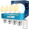 4 Pack Smart Bulbs Bayonet Light Bulb 150W Equivalent, DUSKTEC B22 LED Bulb Work With Alexa, Warm White to Cool White Tunable 12W 1300LM, A60 Bluetooth App Control Smart Light Bulb Dimmable, No Hub