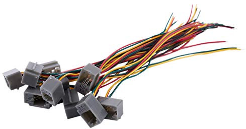 FURREN 10 Stück 616E 4P4C RJ9 Buchse, Telefon-Adapter, 4 Drähte, 8 cm