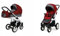 BabyLux® Bambimo Kinderwagen Set 2 in 1 - Alu Way - incl. Babywanne, Buggy Sportsitz - Kinderwagenset - Kombikinderwagen mit Wickeltasche, Regenschutz, Moskitonetz, Cupholder usw.