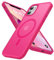 Olialia Strong Magnetic for iPhone 11 Case, [Compatible with MagSafe] [Military Drop Protection]Skin-friendly Touch Shockproof Protective Slim Translucent Matte Cover for iPhone 11 Phone Case, HotPink