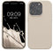 kwmobile Handyhülle für iPhone 15 Pro Hülle, für iPhone 15 Pro Case - Hülle Silikon - kabelloses Laden - Creme