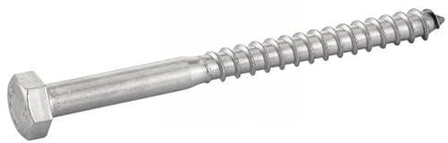ACTON Vis à bois tête hexagonale - Tirefond - Inox A4 10x180 mm - Boîte de 25 - Vis, pointes, boulons