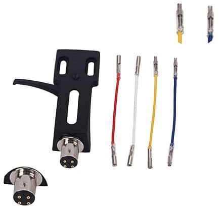 Toyvian Universal Turntable Mount 1l26 Headshell 4 Lead Wires Fit for Dj Hifi Phonograph