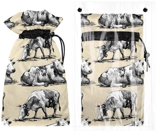 Farn Kühe Tier Außen Wasserhahn Abdeckung für Winter, Isolierte Schutz Wasserhahn Abdeckungen Outdoor Garten Wasserhahn Socken vor Einfrieren Platzen, 17,5 cm B x 27,9 cm H