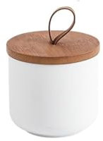 outer treasure Modernes Keramikglas mit Deckel, Zuckerdose, Kaffeedose, Lebensmittelbehälter für Kaffeebohnen, Zucker, Tee, Gewürze usw. (Weiß, 260 ml)