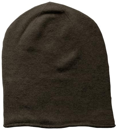 Mississhop 381 Feinstrick Kaschmir-Gemisch Beanie Mütze Slouch/XXL Schal/Handschuhe Haselnussbraun Einheitsgroesse Muetze