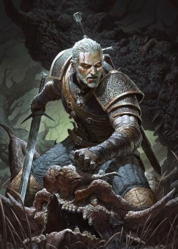 Displate Offiziell Witcher MetallPoster Magnetische Befestigung Inklusive Lizenziert Bilder Hochwertiges Poster Witcher on the Hunt Poster 45 cm x 32 cm