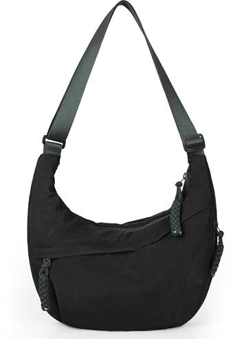 GSenhui Crescent Bag for Women Half Moon Bag Nylon Dumpling Bag Sling Crossbody Bag for Travel Multi Pockets Crescent Cross Body Bag Women Side Bag Hobo Shoulder Bag