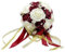 DOKUYIE Hochzeit Brautstrauß Wein Rote Rosen Perle Babysbreath Blume Bouquet Hand Made