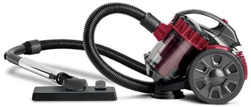 Aspirapolvere professionale a cilindro senza sacchetto, motore ad alta potenza da 2600 W, capacità 1,5 litri, cavo di alimentazione da 5 m, filtro HEPA a 4 stadi per polvere, sporco e allergeni