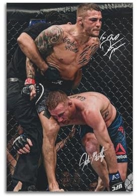 XCHSXYL UFC on Fox Poirier VsPoster, Kunstfigur, dekorative Wandkunst, Metallposter, klassisch, Vintage, dekoratives Poster, Leinwanddruck, ästhetische Dekoration, 30 x 45 cm, ungerahmter Stil