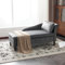 Gepolsterte Chaiselongue-Couch mit Kissen, Chaiselongue-Sofa aus Samt mit Stauraum, Moderner Loungesessel mit Nagelkopfbesatz und Knopfheftung, Schlafzimmer und Büro, Rechte Armlehn (Grau)